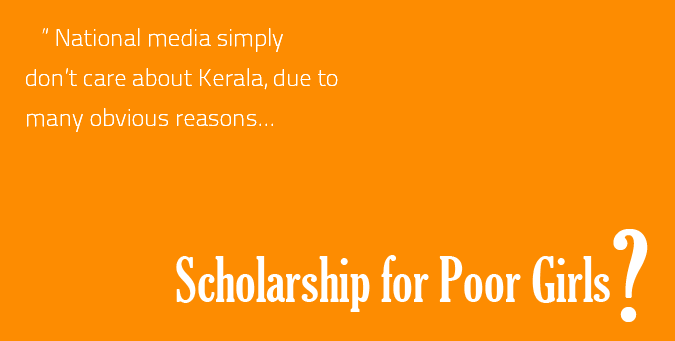 Former Leftist Government, Kerala scholarship, Poor Girls, Muslim community, Converted Christian,  Velar community,